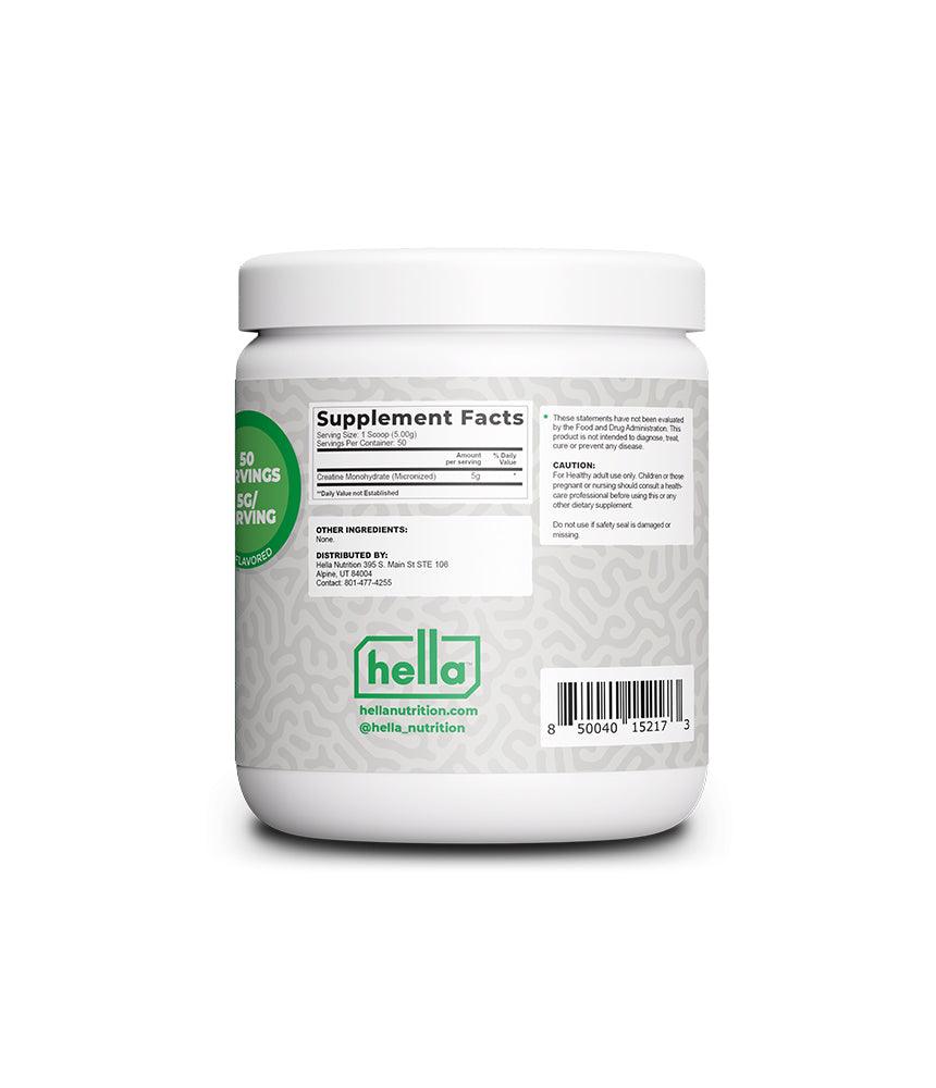 Hella Creatine | Monohydrate Powder - Hella Nutrition