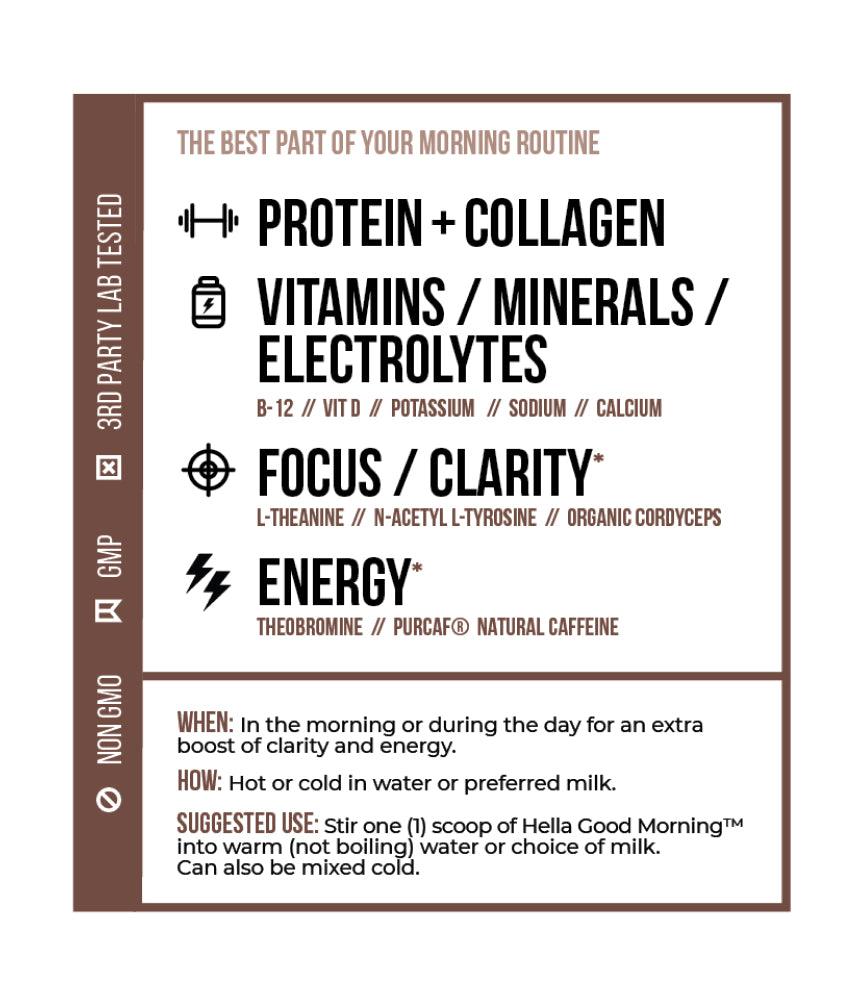 Hella Goodmorning | Wake-up Morning Routine Drink - Hella Nutrition