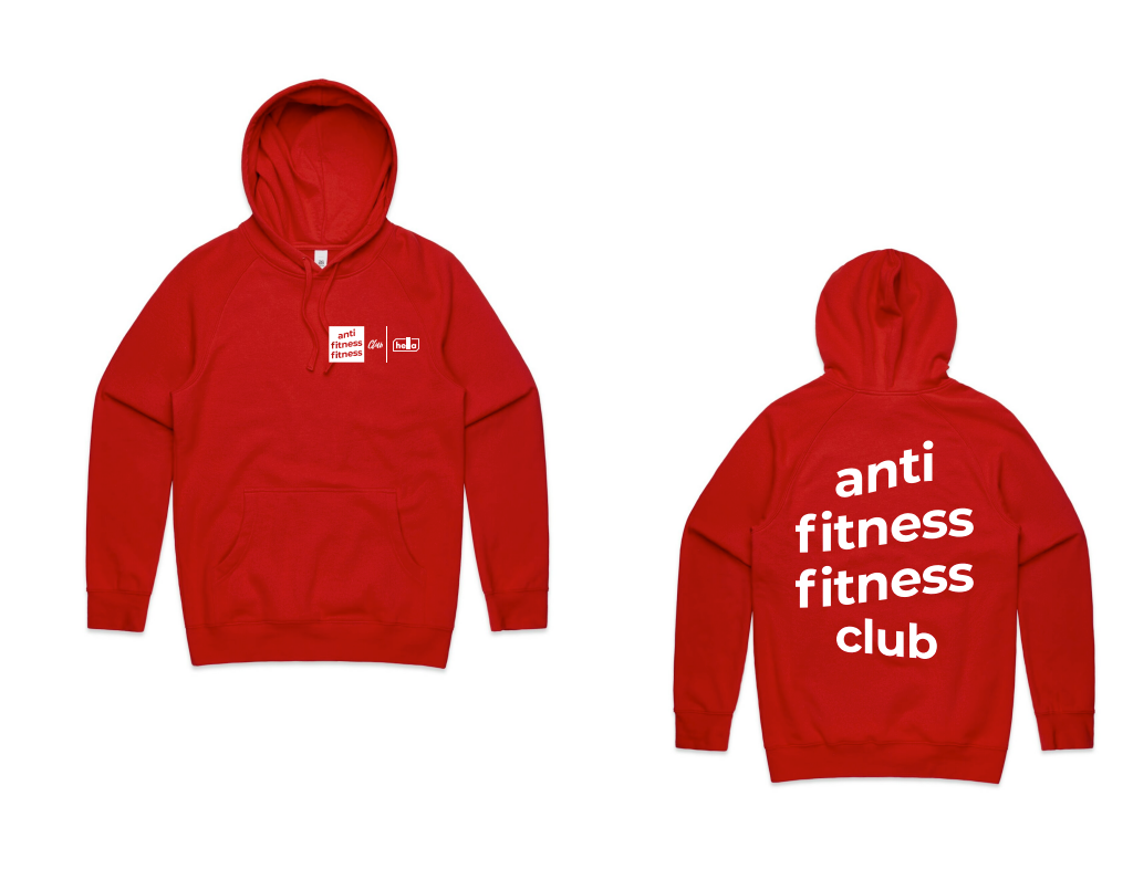 Anti Fitness Fitness Club Hoodie (red)